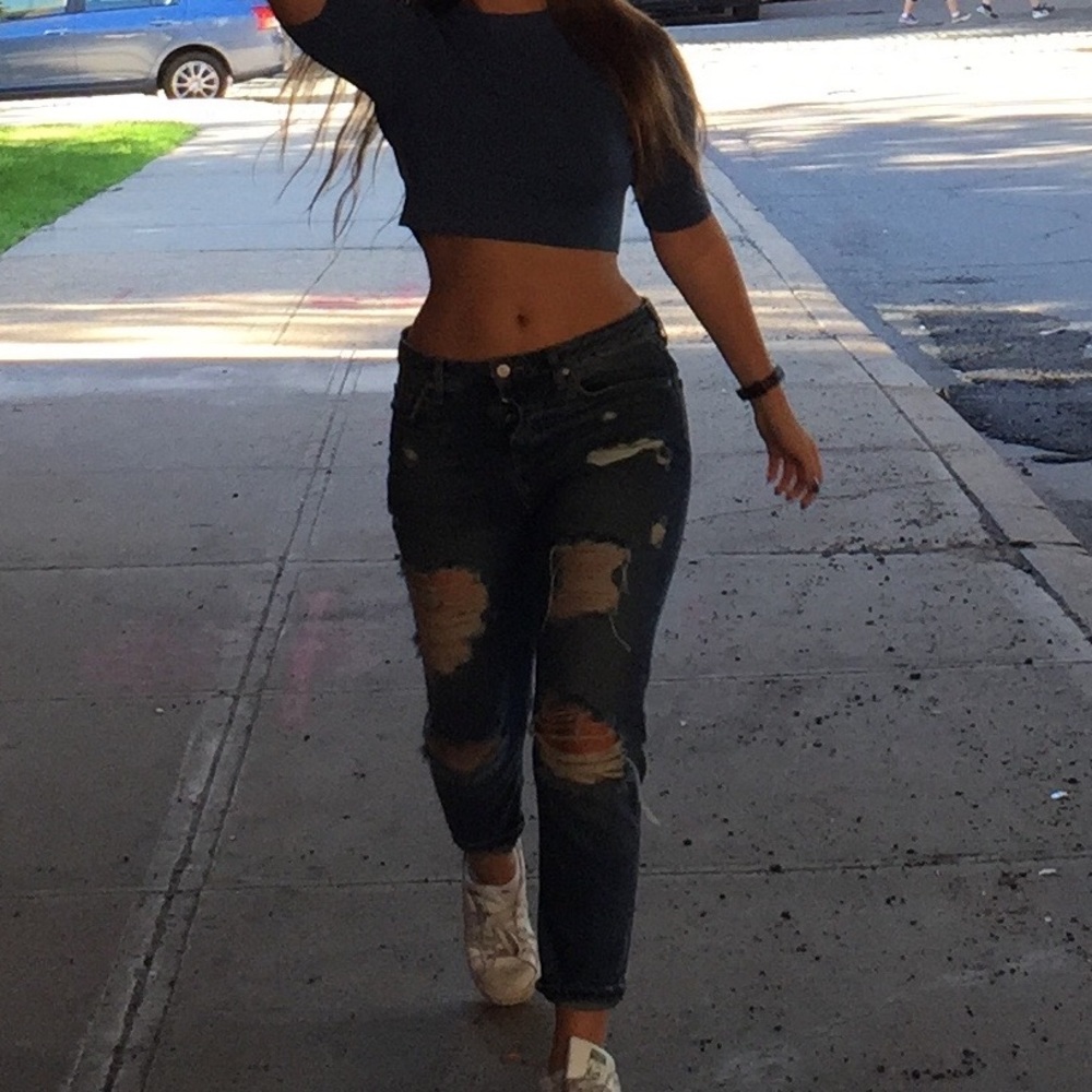 Distressed Ripped Jeans